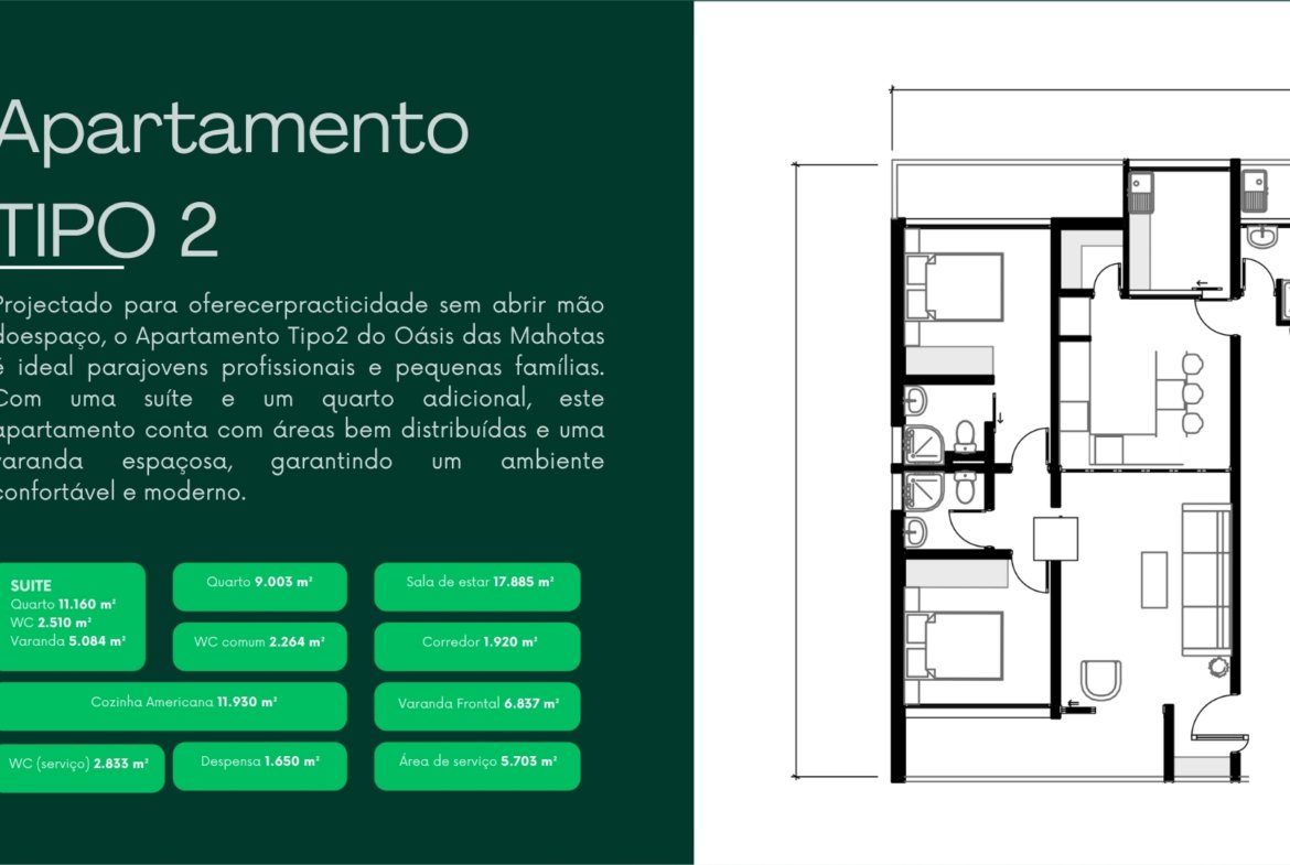 Apartamentos TP2 e TP3 à Venda no Condomínio Oásis – Mahotas